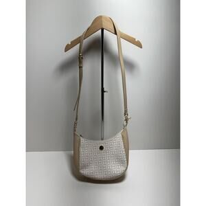 Tommy Hilfiger Neutral Cream & Beige Crossbody Purse Handbag Minimalist Logo